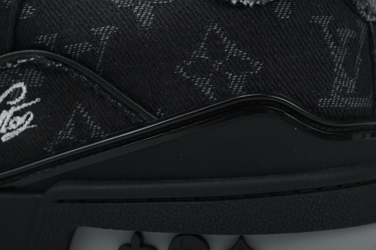 PK God Batch Louis Vuitton Trainer 'Black Monogram Denim