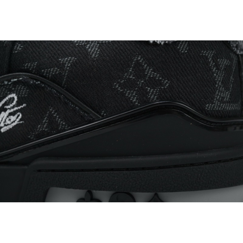 PK God Batch Louis Vuitton Trainer 'Black Monogram Denim