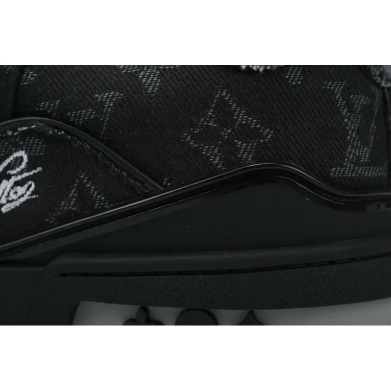 PK God Batch Louis Vuitton Trainer 'Black Monogram Denim