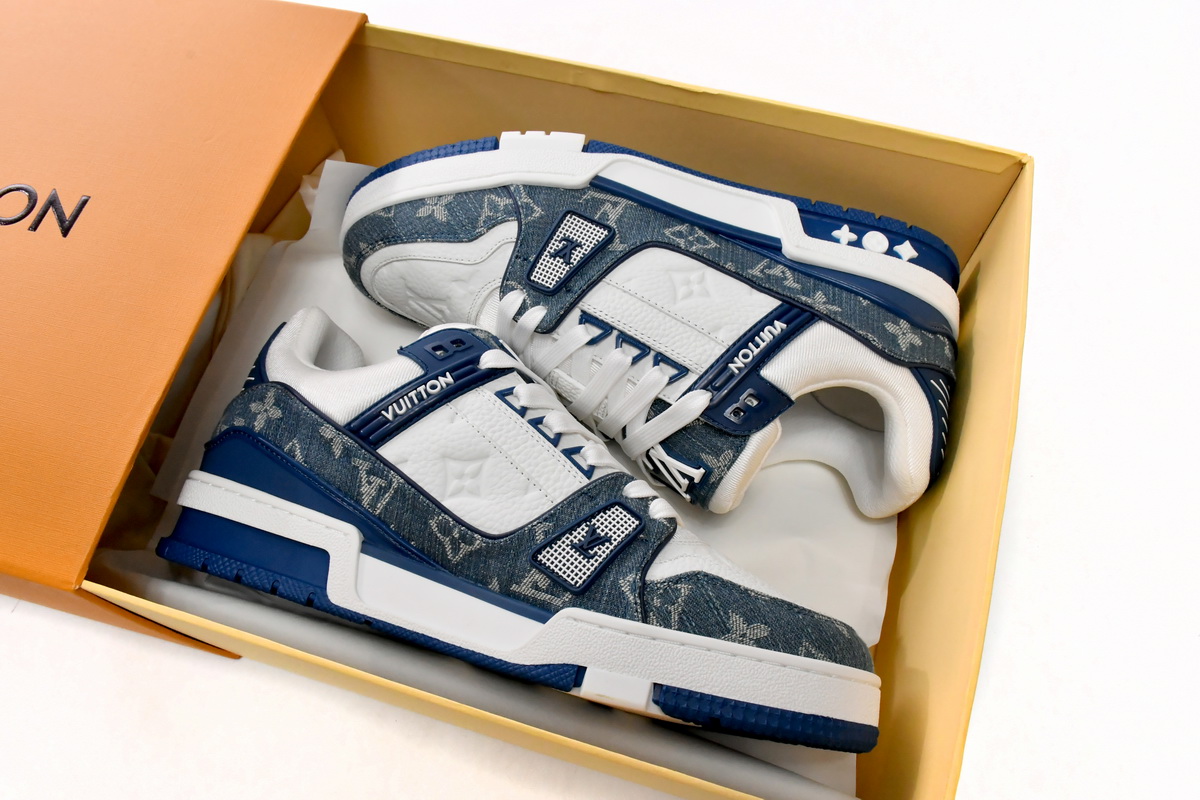 PK God Batch LOUIS VUITTON Trainer Cowboy Blue FD0291