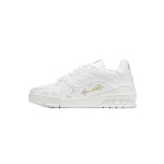 PK God Batch Louis Vuitton Trainer Sneaker All Alligator Leather White