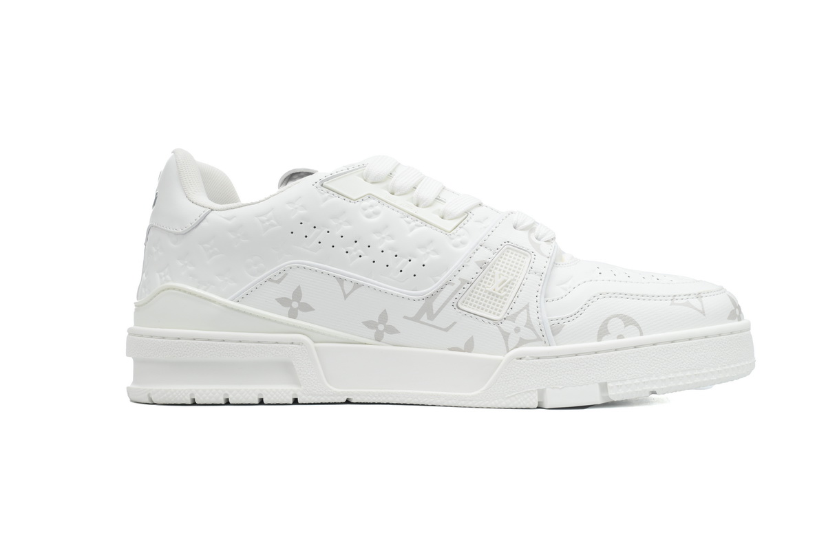 PK God Batch Louis Vuitton Trainer Sneaker All Alligator Leather White