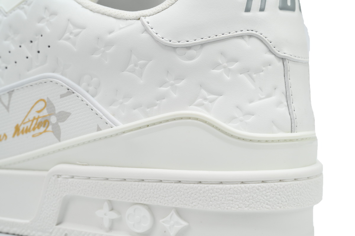 PK God Batch Louis Vuitton Trainer Sneaker All Alligator Leather White
