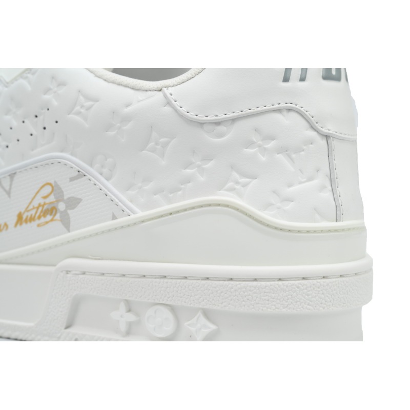 PK God Batch Louis Vuitton Trainer Sneaker All Alligator Leather White