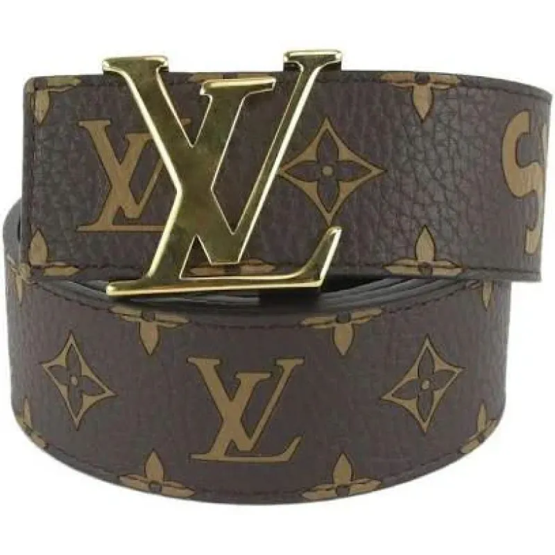 LOUIS VUITTON x Supreme LV x Supreme Brown Monogram LV Initials Belt