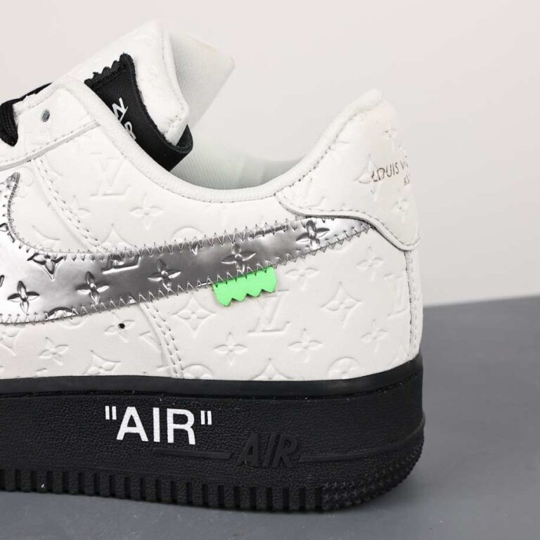 PK God Batch Louis Vuitton x Nike Air Force Low White Black Silver