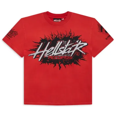Hellstar Records T-Shirt Red 01