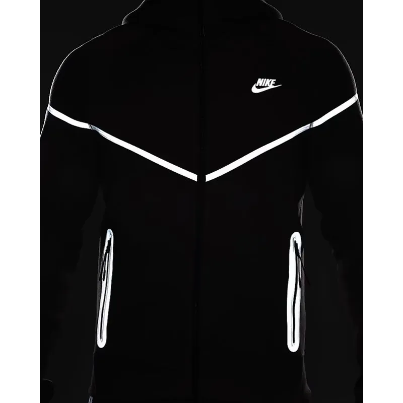 Nike Sportswear Tech Fleece Full Zip Windrunner Hoodie Black/Bemis Silver