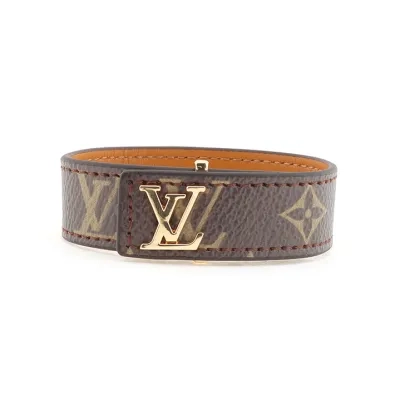 Louis Vuitton Letter canvas leather bracelet 02