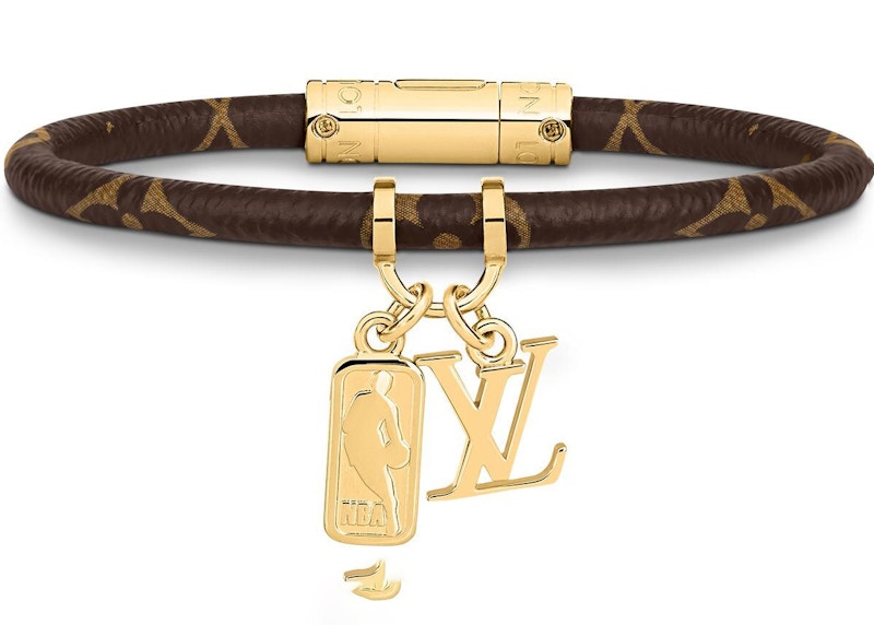 Louis Vuitton x NBA Hang It Leather Bracelet Monogram Brown