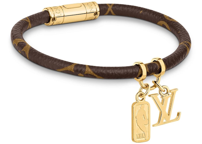 Louis Vuitton x NBA Hang It Leather Bracelet Monogram Brown