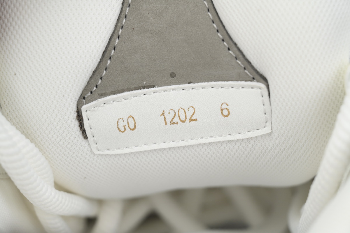 PK God Batch LOUIS VUITTON Leather lace up Fashionable Board Shoes White Gray 1ACQP4