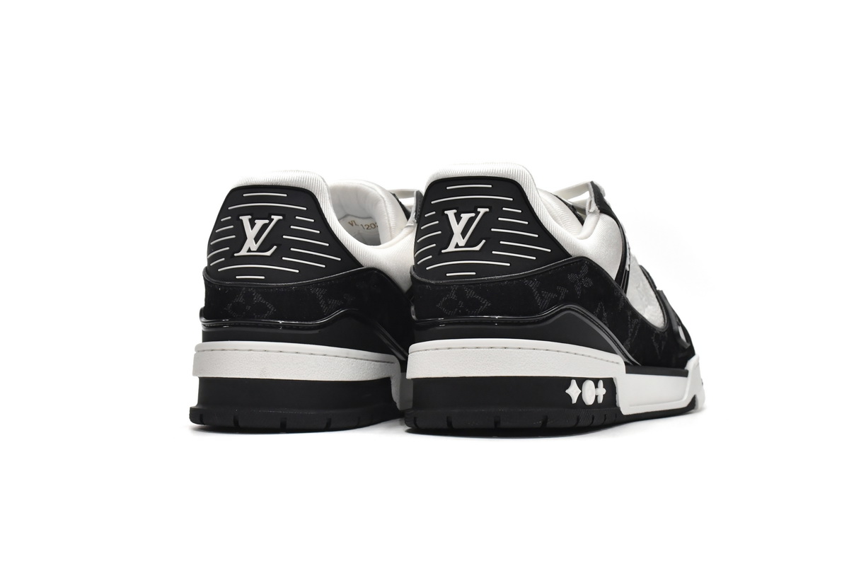 PK God Batch LOUIS VUITTON Trainer Black And White Cloth Cover VL1202