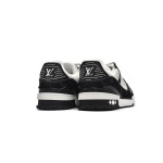 PK God Batch LOUIS VUITTON Trainer Black And White Cloth Cover VL1202 