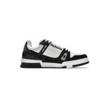 PK God Batch LOUIS VUITTON Trainer Black And White Cloth Cover VL1202 