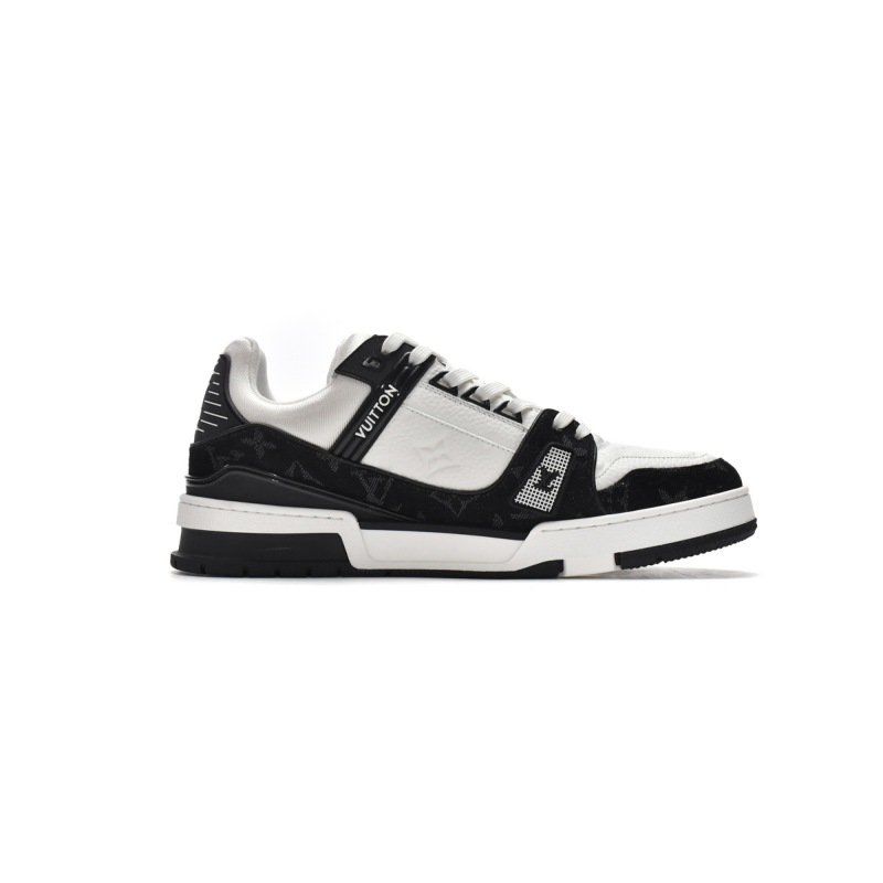 PK God Batch LOUIS VUITTON Trainer Black And White Cloth Cover VL1202 