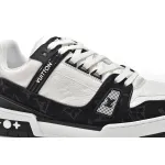 PK God Batch LOUIS VUITTON Trainer Black And White Cloth Cover VL1202 