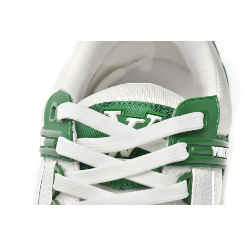PK God Batch LOUIS VUITTON Trainer Green Cloth Surface VL1201