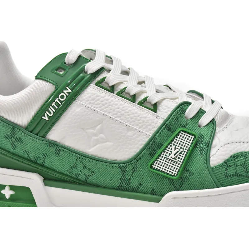 PK God Batch LOUIS VUITTON Trainer Green Cloth Surface VL1201