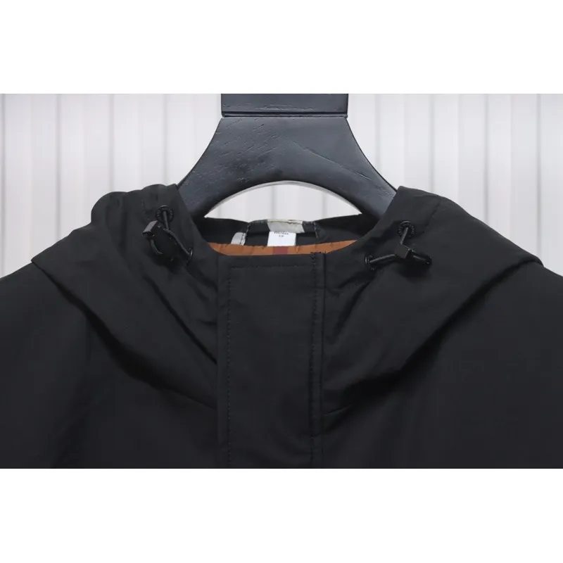 Burberry Fake chest pocket embroidered war horse plus cotton hooded jacket