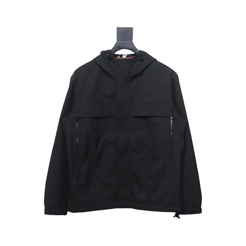 Burberry Fake chest pocket embroidered war horse plus cotton hooded jacket