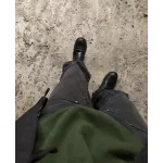 Carhartt washed distressed knee-length canvas overalls lumberjack pants