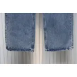 Dior CD embroidered letters plant flowers couple washed jeans