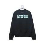 Fear of God FOG 24FW Small inverted letter round neck black sweatshirt