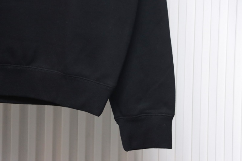 Fear of God FOG 24FW Small inverted letter round neck black sweatshirt