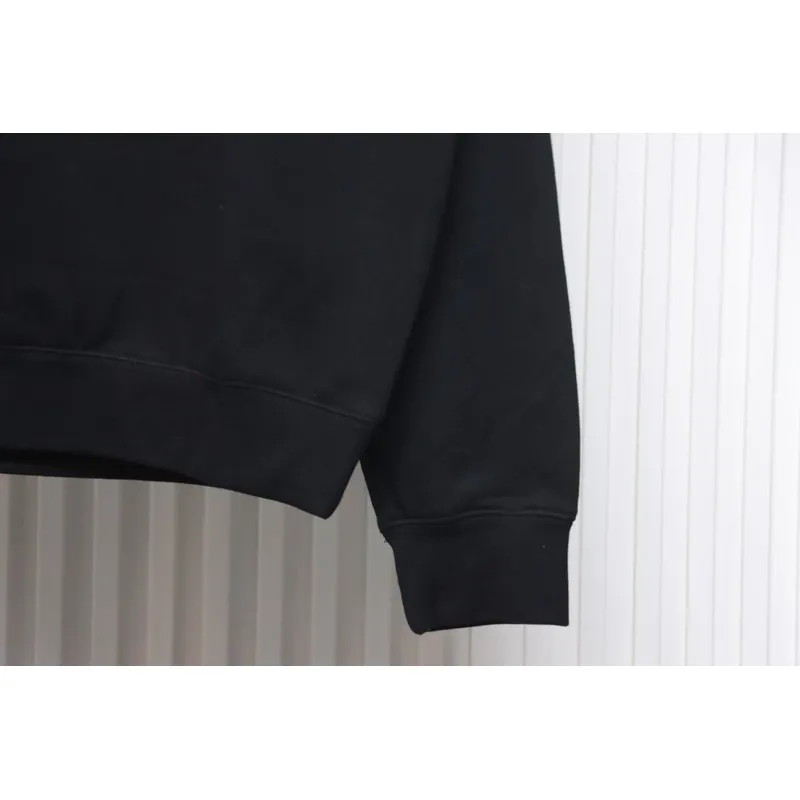 Fear of God FOG 24FW Small inverted letter round neck black sweatshirt