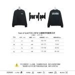 Fear of God FOG 24FW Small inverted letter round neck black sweatshirt