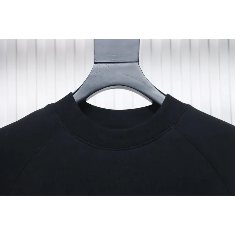 Fear of God FOG double line 24FW FG letter round neck black hoodie