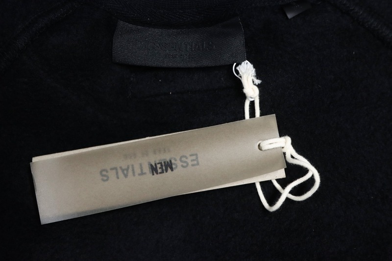 Fear of God FOG double line 24FW FG letter round neck black hoodie