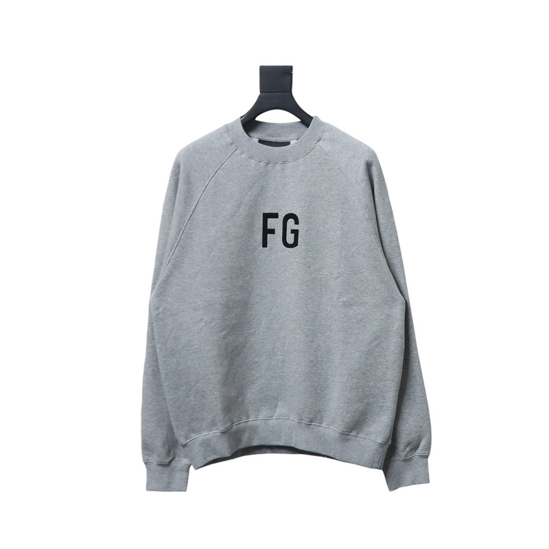 Fear of God FOG double line 24FW FG lettering round neck hoodie