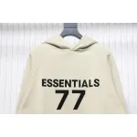 Fear of God FOG essential double line flocked 77 print hooded sweatshirt