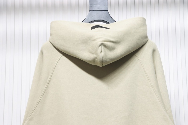 Fear of God FOG essential double line flocked 77 print hooded sweatshirt