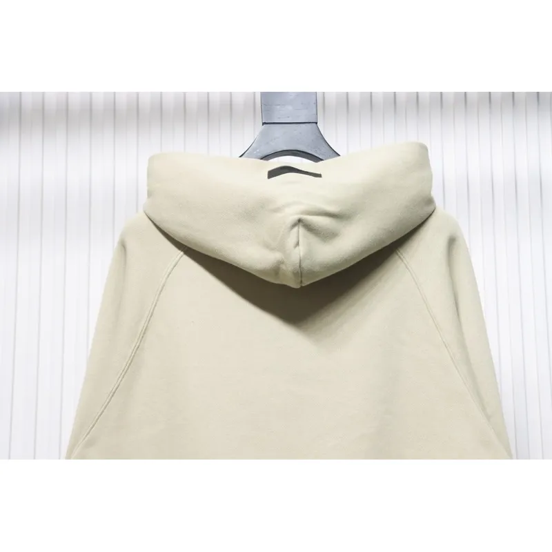Fear of God FOG essential double line flocked 77 print hooded sweatshirt