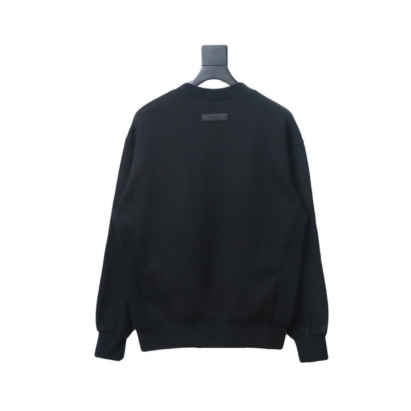 Fear of God FOG essential double line three-row silicone letter round neck sweatshirt
