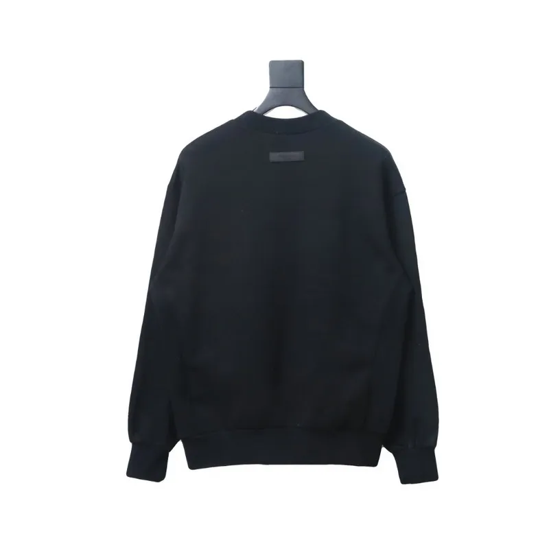 Fear of God FOG essential double line three-row silicone letter round neck sweatshirt