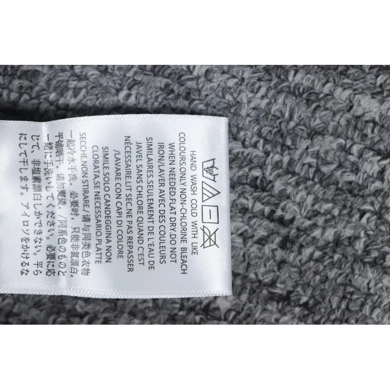 Fear of God FOG essential double line three-row silicone letter round neck sweatshirt
