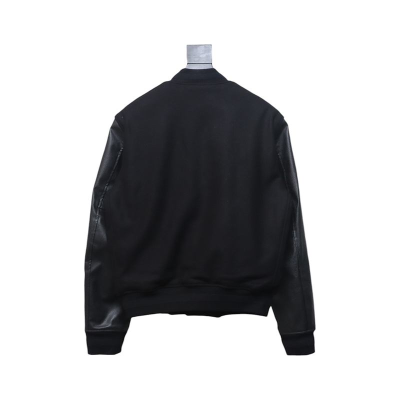 Givenchy GVC 4G Logo Leather Baseball Jacket