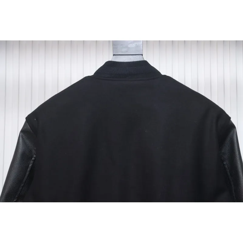 Givenchy GVC 4G Logo Leather Baseball Jacket
