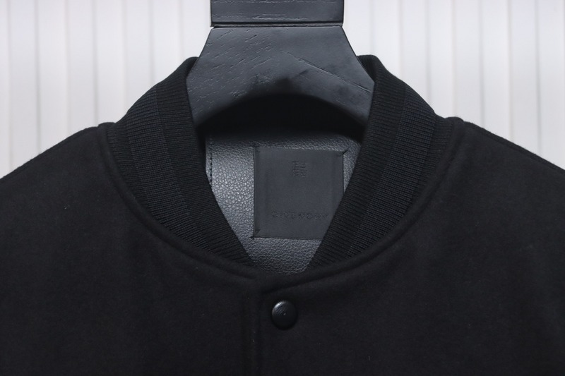 Givenchy GVC 4G Logo Leather Baseball Jacket