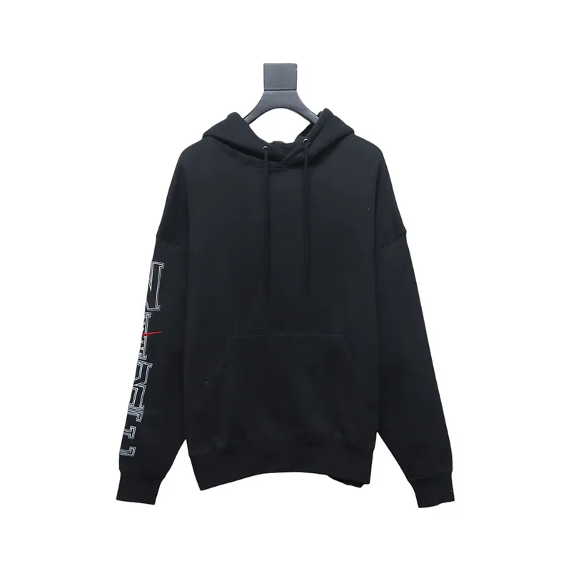NIKE x SUPREME Nike SUP joint arm embroidered hooded sweatshirt