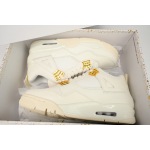 PK God Batch Air Jordan 4 Sail Metallic Gold  AQ9129-170