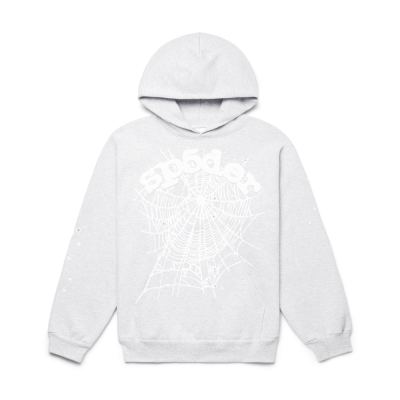 Sp5der OG Web Hoodie Heather Grey 01