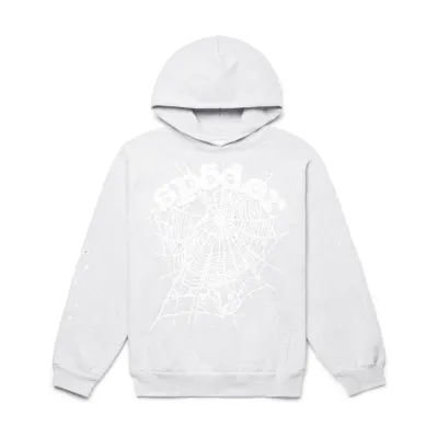 Sp5der OG Web Hoodie Heather Grey 01