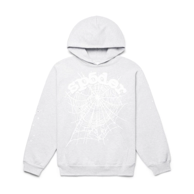 Sp5der OG Web Hoodie Heather Grey 01