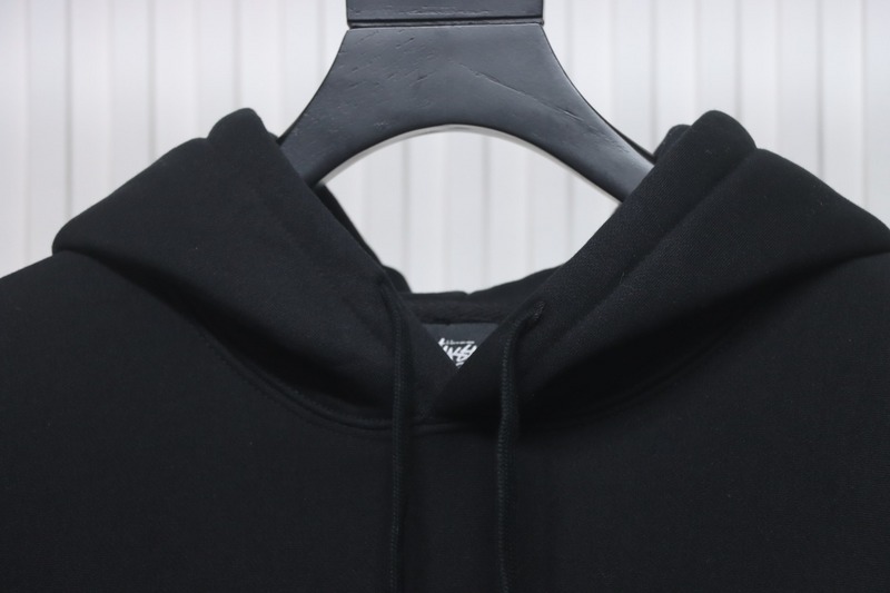 Stussy Logo Embroidered Hoodie black