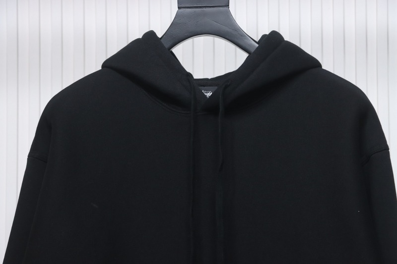 Stussy Logo Embroidered Hoodie black
